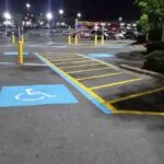 Charlotte NC parking lot striping project photo