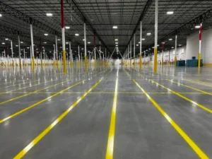 Charlotte NC parking lot striping project photo