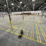 Charlotte NC parking lot striping project photo