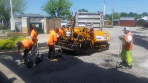 Charlotte NC parking lot striping project photo