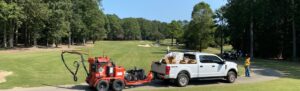 Charlotte NC parking lot striping project photo