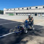 Charlotte NC parking lot striping project photo