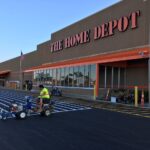 Charlotte NC parking lot striping project photo