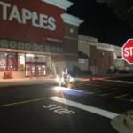 Charlotte NC parking lot striping project photo