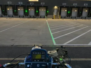 Charlotte NC parking lot striping project photo