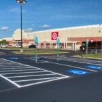 Charlotte NC parking lot striping project photo