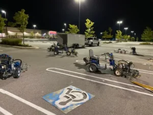 Charlotte NC parking lot striping project photo