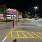Charlotte NC parking lot striping project photo