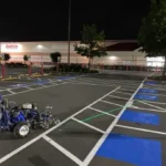 Charlotte NC parking lot striping project photo