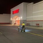 Charlotte NC parking lot striping project photo