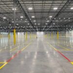 Charlotte NC parking lot striping project photo
