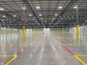 Charlotte NC parking lot striping project photo