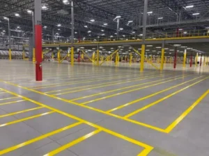 Charlotte NC parking lot striping project photo