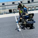 Charlotte NC parking lot striping project photo