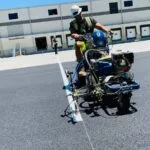 Charlotte NC parking lot striping project photo