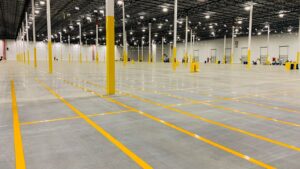 Charlotte NC parking lot striping project photo