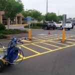 Charlotte NC parking lot striping project photo