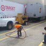 Charlotte NC parking lot striping project photo