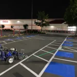 Charlotte NC parking lot striping project photo