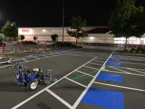 Charlotte NC parking lot striping project photo