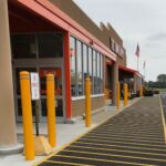 Charlotte NC parking lot striping project photo
