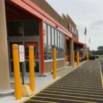 Charlotte NC parking lot striping project photo