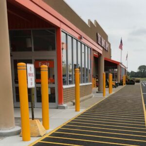 Charlotte NC parking lot striping project photo