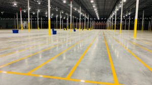 Charlotte NC parking lot striping project photo