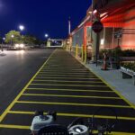 Charlotte NC parking lot striping project photo