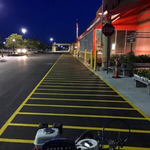 Charlotte NC parking lot striping project photo