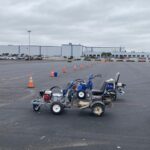 Charlotte NC parking lot striping project photo