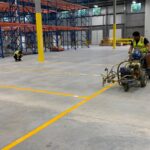 Charlotte NC parking lot striping project photo