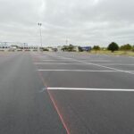 Charlotte NC parking lot striping project photo