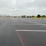 Charlotte NC parking lot striping project photo