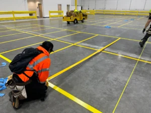 Charlotte NC parking lot striping project photo