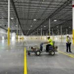 Charlotte NC parking lot striping project photo