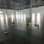 Charlotte NC parking lot striping project photo