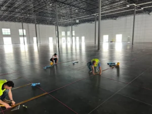 Charlotte NC parking lot striping project photo