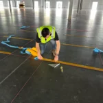 Charlotte NC parking lot striping project photo