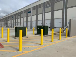 Charlotte NC parking lot striping project photo