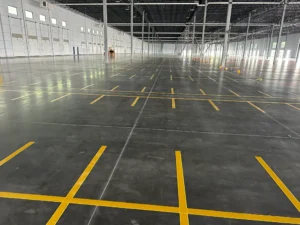 Charlotte NC parking lot striping project photo