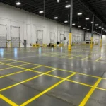 Charlotte NC parking lot striping project photo
