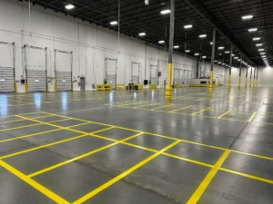 Charlotte NC parking lot striping project photo