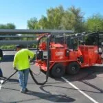 Charlotte NC parking lot striping project photo