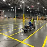Charlotte NC parking lot striping project photo