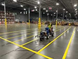 Charlotte NC parking lot striping project photo