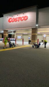 Charlotte NC parking lot striping project photo