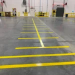 Charlotte NC parking lot striping project photo