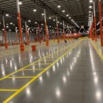 Charlotte NC parking lot striping project photo