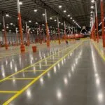 Charlotte NC parking lot striping project photo